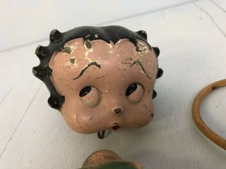 vintage wood,  composition jointed Betty Boop doll parts restoration 2