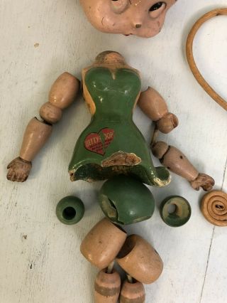 vintage wood,  composition jointed Betty Boop doll parts restoration 4