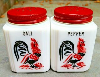 VINTAGE RARE ADVERTISING PROMOTIONAL TIPP CITY ROOSTERS SALT & PEPPER SHAKERS 2