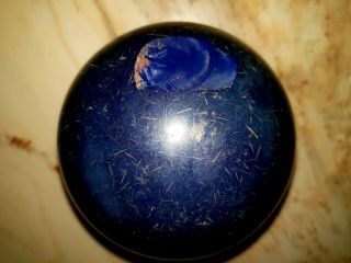 Antique Vintage Old Amber Bakelite Catalin Blue Dice Beads Faturan Block 2044 Gr