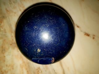 Antique Vintage Old Amber Bakelite Catalin Blue Dice Beads Faturan Block 2044 gr 4