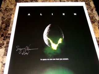 Sigourney Weaver Rare Signed Autographed Alien Full Size Movie Poster Ripley 4