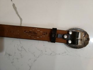 Ralph Lauren RRL Vintage Studded Brown Leather Belt 6