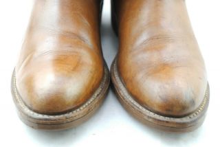 Vintage 70 ' s RED WING Pecos Style Brown Leather Pull On Outdoor Work Boots 9 C 4