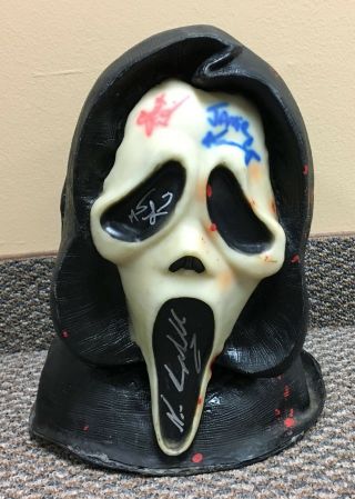 Scream Ghostface Signed Mask Bust Rare 1997 1:1 Life Size Horror Prop Wes Craven