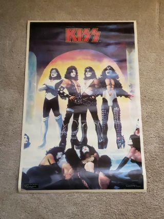 Kiss:vintage Love Gun 1977 Aucoin Poster (very Rare)