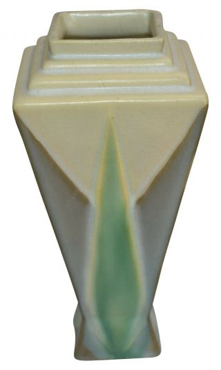 Vintage Roseville Pottery Futura Art Deco Torch Vase 380 - 6 4