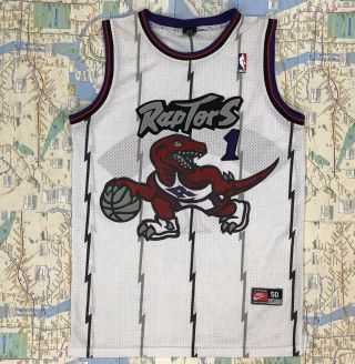 Rare Vintage 90s Nike Size 50 Tracy Mcgrady Toronto Raptors Rookie Jersey