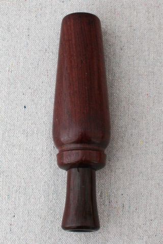 Vintage E.  V.  Iverson Wooden Rosewood Duck Call Brass Reed Hunting Goose Call 4