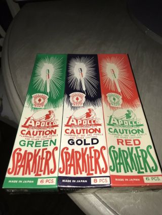 Vintage Sparklers Red Devil Fireworks Display Box’s 1970s Rare 6 Pack “sealed”