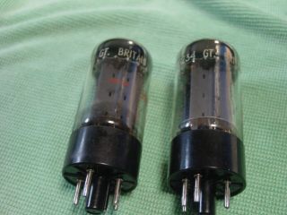 2 Vntg 5ar4 / Gz34 Mullard Blackburn Rectifier Tubes Tv7 Tube Pair