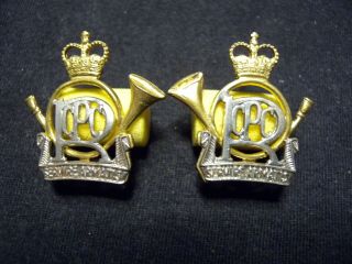 Royal Canadian Postal Corps Post Ww Ii Collar Badges Q.  88 1961 Rcpc R.  C.  P.  C.