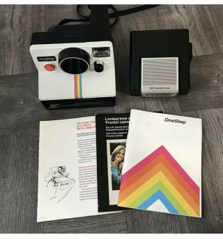 Vintage Polaroid One Step Sx - 70 Land Camera Rainbow