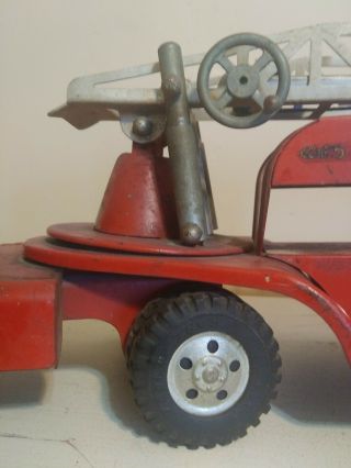 Vintage 50s/60s Tonka No.  5 Aerial Ladder T.  F.  D Fire Engine Truck Pressed Steel 2