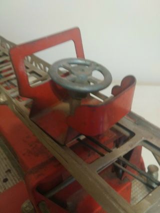 Vintage 50s/60s Tonka No.  5 Aerial Ladder T.  F.  D Fire Engine Truck Pressed Steel 6