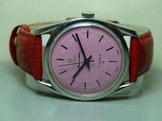 Vintage Titoni Airmaster Winding Swiss Wrsit Watch Pink B900 Antique Old