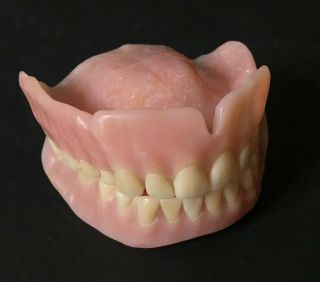 Set Of Vintage Dentures False Teeth Upper & Lower For Collectible Or Art Purpose