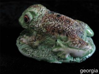 Vintage Basil Matthews Studio Little Green Frog Toad Ooak England