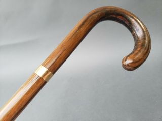 Antique Walking Stick Cane W 14k Gold Band