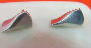 Antique Georg Jensen Denmark Sterling Silver Handcrafted Pair Earrings A116 Cc