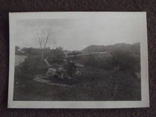German Anti Aircraft Gun In Hills Of Palermo Vtg 1940 