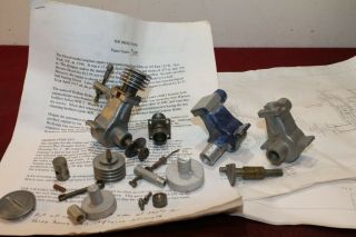 Vintage Deezil Engine & Casting Kit Diesel Model Airplane Engine Rare Total 2,
