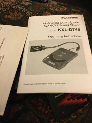 Vintage Panasonic Multimedia Quad Speed CD - ROM Player Model: KXL - D745 5