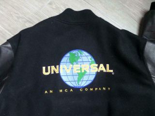 vintage UNIVERSAL Wool & Leather LETTERMAN Jacket L Movie Crew Studios MCA 7