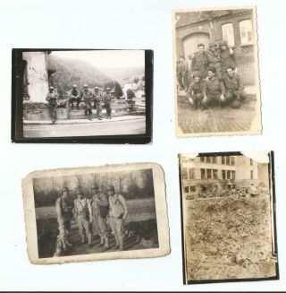 4 Ww2 Photos Of Soldiers In The Field - Germany - France