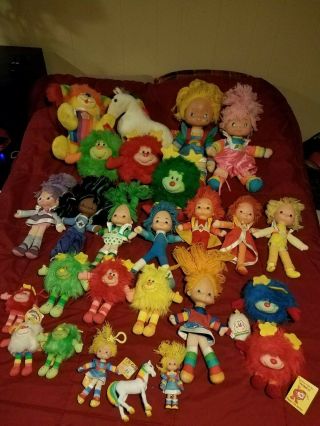 Vintage 26pc Rainbow Brite Dolls Hallmark Mattel Sprites Color Kids Set