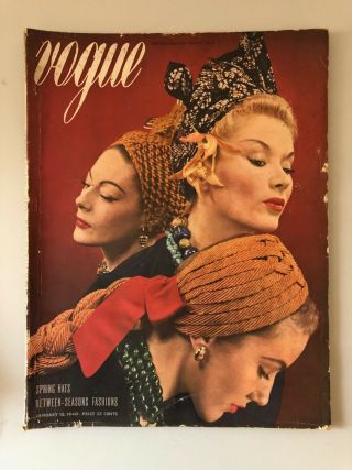 Vintage Vogue and Harper Bazaar magazines 1930s and 40s 4