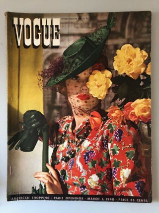 Vintage Vogue and Harper Bazaar magazines 1930s and 40s 5