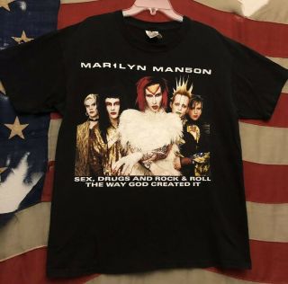 Vintage 90’s Marilyn Manson Rock Is Dead Tour 1999 T Shirt L