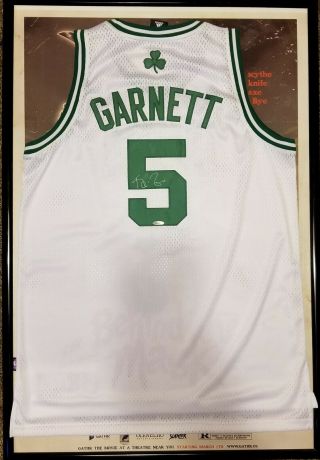 Kevin Garnett Signed Jersey Home Upper Deck Rare Auto Celtics 08 Champ