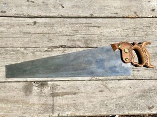 Vintage Disston No.  12 Hand Saw—20” Blade—11 Tpi—straight—clean—1896 - 1917