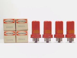 Raytheon Ck 5693 Matched Vintage Tube Quad Matching Date Codes Nos (test 102)