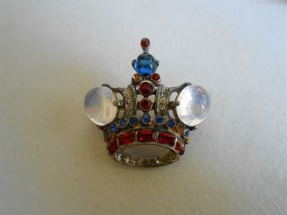 Trifari Sterling Crown Pin