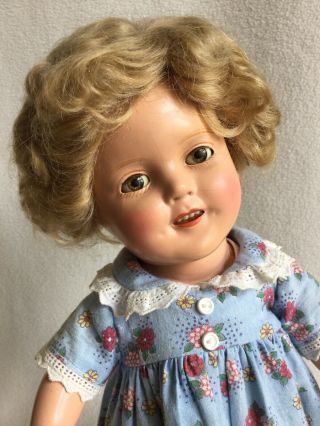 Vintage Ideal Shirley Temple Composition Doll 13” Fully Dressed 1930s