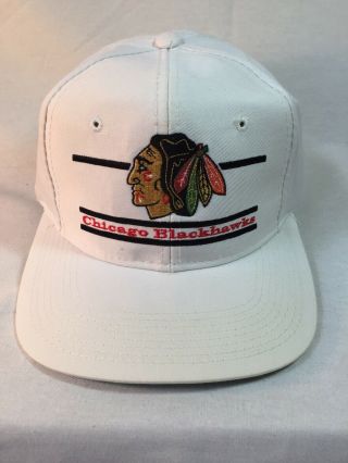 Vintage Snapback Chicago Blackhawks Nwot By The Game Hat Glued Tag Rare 90 