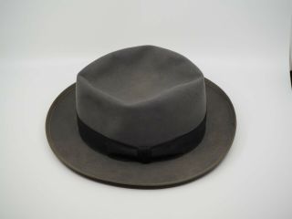 Vintage Royal Stetson Gray Fedora Hat Men 