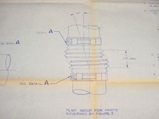 Vintage 1964 NASA Apollo Saturn V Rocket S - IC F - 1 Engineering Blueprint 2