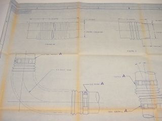 Vintage 1964 NASA Apollo Saturn V Rocket S - IC F - 1 Engineering Blueprint 5