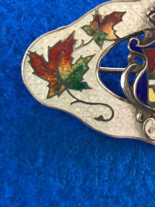 Ottawa Canada Vintage Sterling Silver Enamel Brooch Pin 3