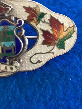 Ottawa Canada Vintage Sterling Silver Enamel Brooch Pin 4