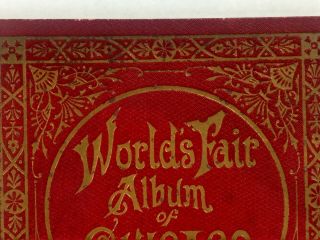 Vintage 1893 World ' s Fair Album Of Chicago Columbian Exposition 3