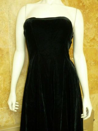 Victorian True Vintage Black Velvet Strapless Dress & Jacket Milmont 4