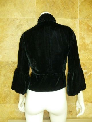 Victorian True Vintage Black Velvet Strapless Dress & Jacket Milmont 5