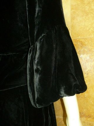 Victorian True Vintage Black Velvet Strapless Dress & Jacket Milmont 8