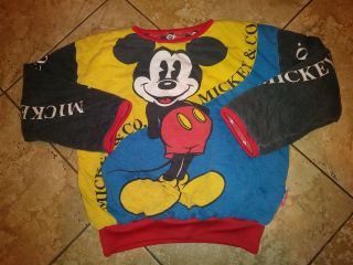 Vintage Disney Unisex Mickey & Co.  By Donn Kenny Revirsable Sweater Size S/ M