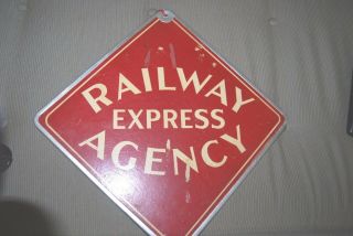 Vtg Railway Express Agency Call Card Sign Metal Frame Cardboard Rea 17 "